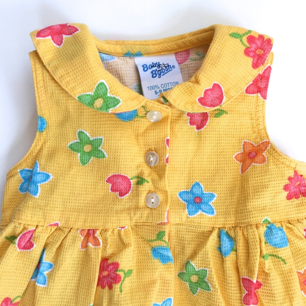 Baby B'Gosh Vintage Yellow Floral Dress NWOT - Picture 2 of 8
